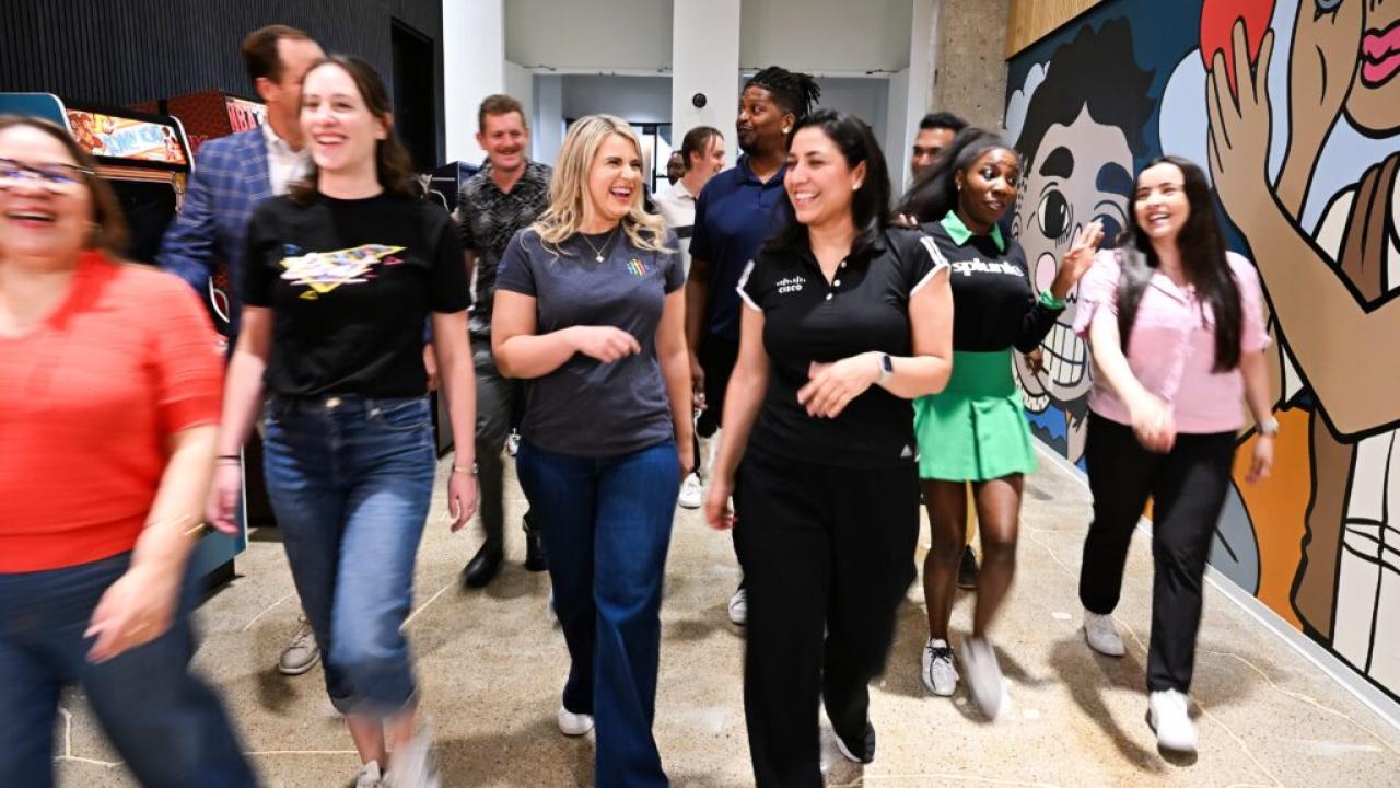 Group of people walking together