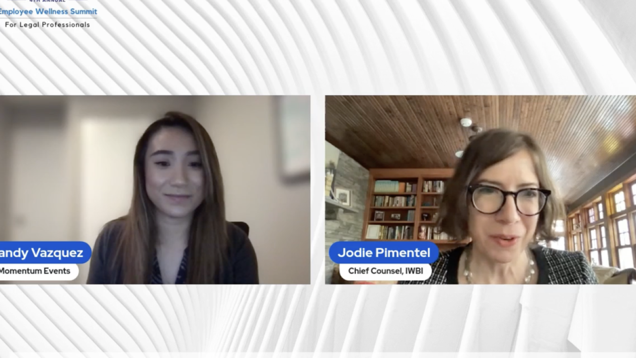 screenshot of Many Vazquex and Jodi Pimentel at Employee Wellness Summit