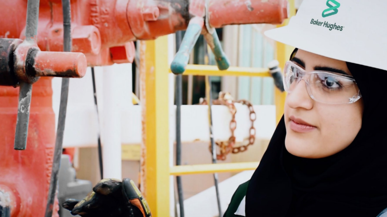 Female employee at Baker Hughes