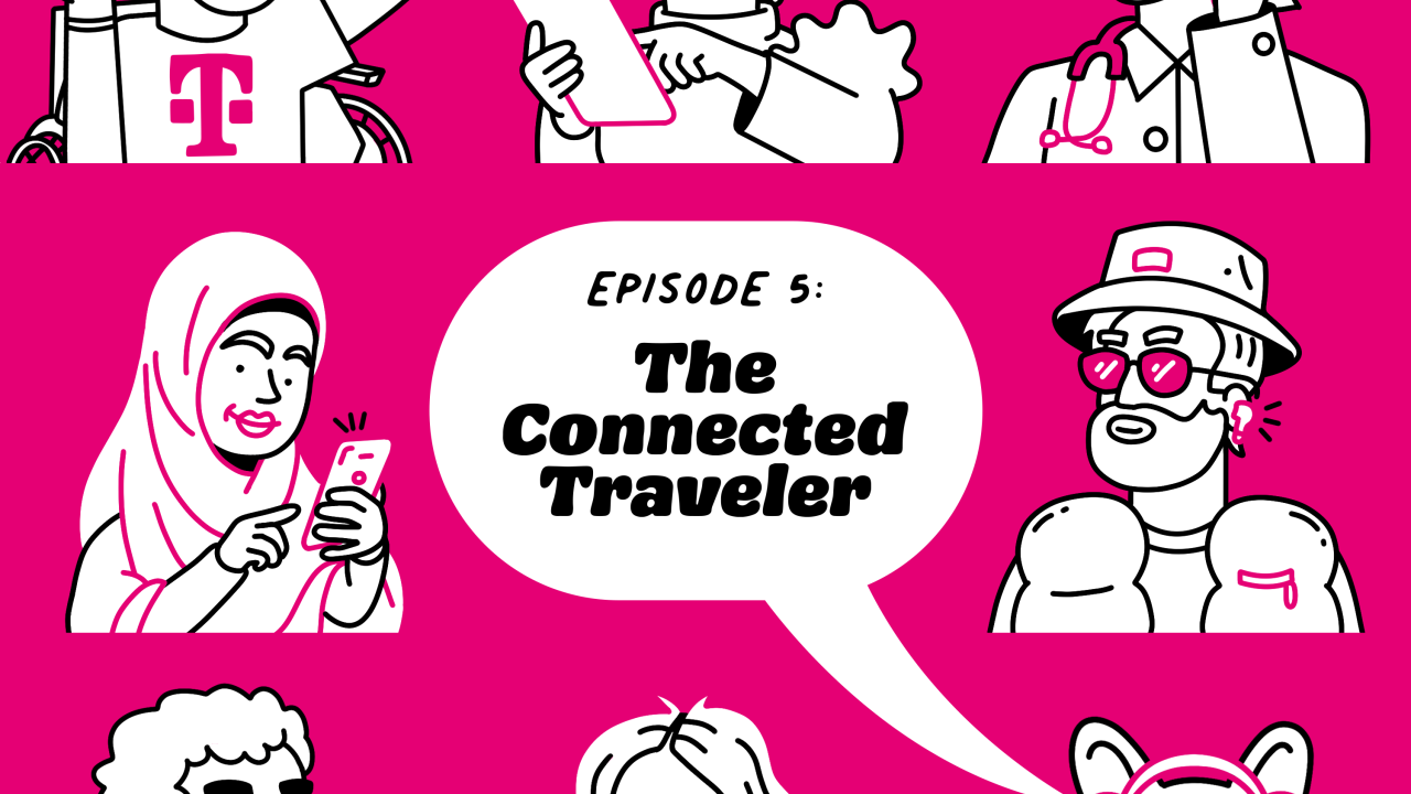 Mobile Diaries logo with text that says, "Episode 5: The Connected Traveler"