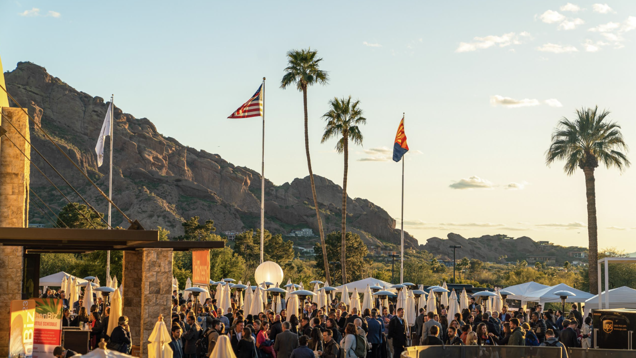 People attending an outdoor event