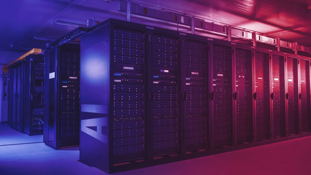 A line of data centers