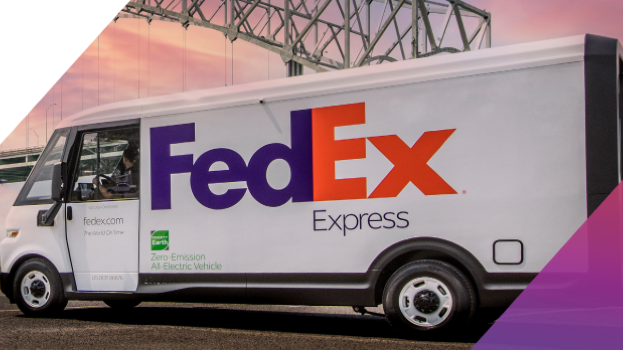 FedEx express truck.