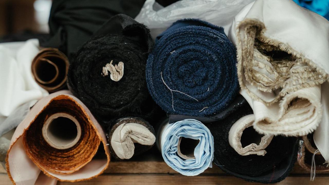 rolls of fabric