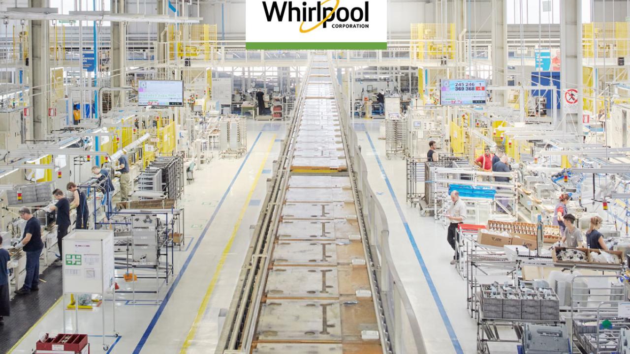 Inside the Whirlpool Corp. site in Cassinetta, northern Italy