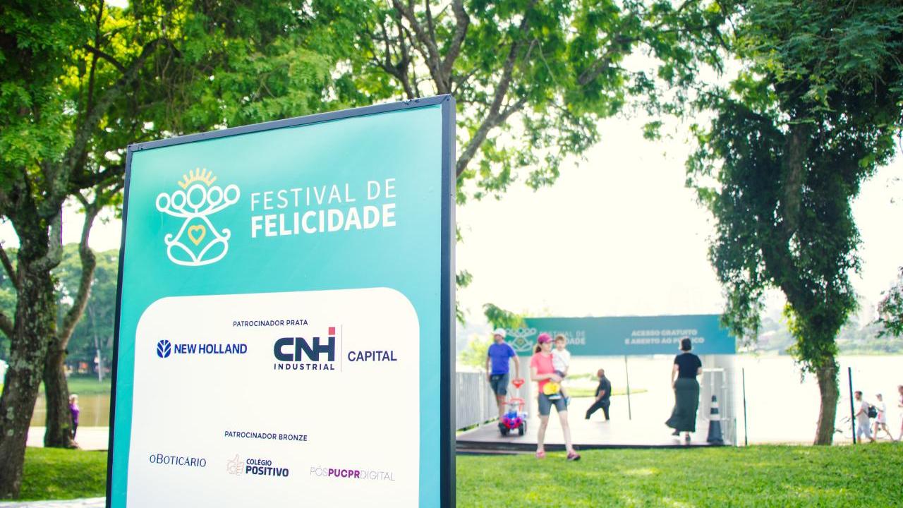 sign for festival de felicidade