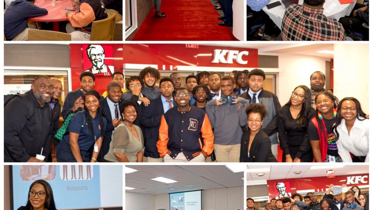 collage of field trip students