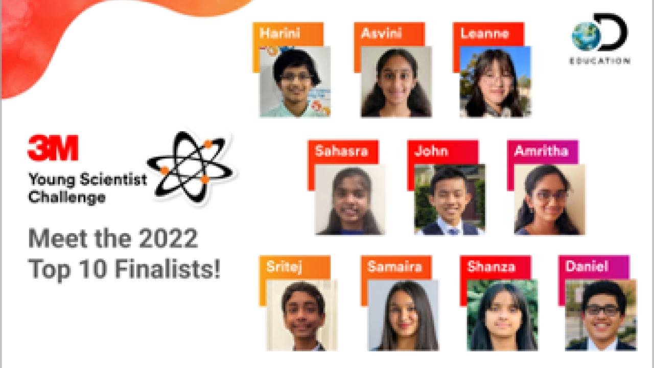 "Meet the 2022 Top 10 Finalists" with photos of finalists