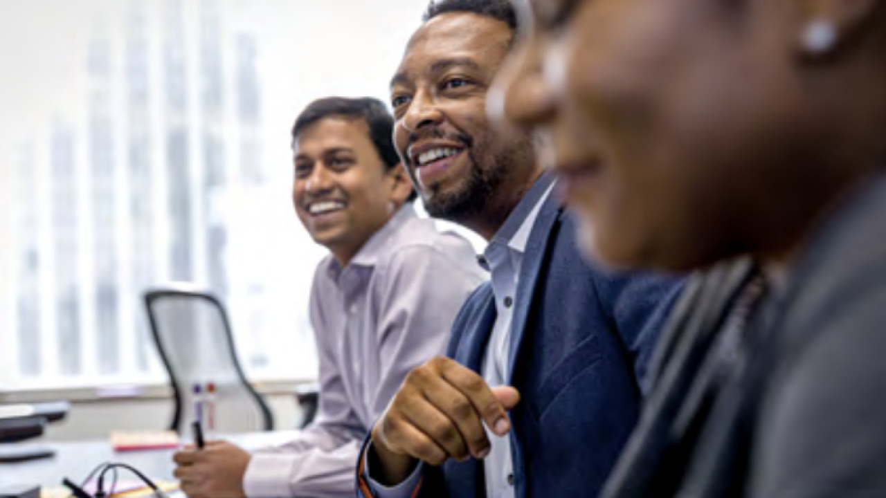 Focus group smiling 