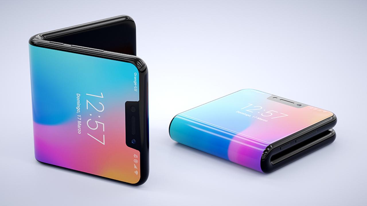 Two folded cell phones