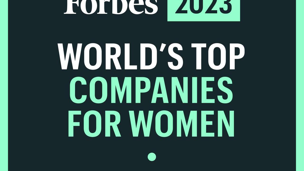 Forbes 2023 World's Top Companies For Women badge.
