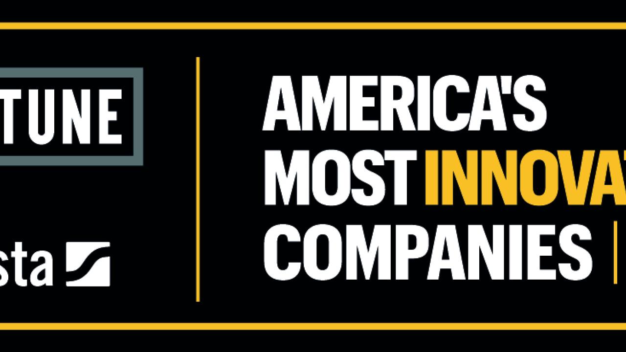 Fortune and statista logos with text: America's Most Innovative Companies 2023