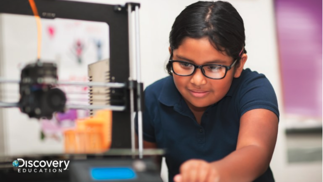 A student working on a project