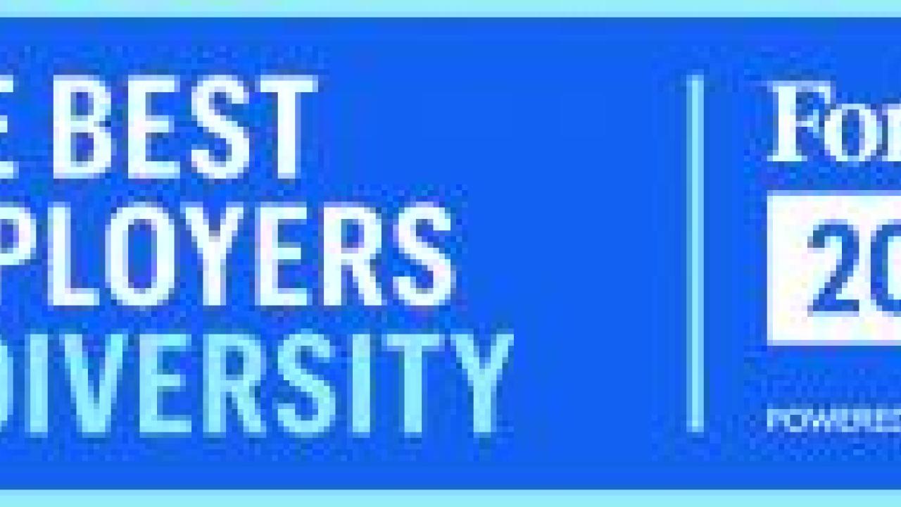 Text: "The Best Employers for Diversity, Forbes, 2022"