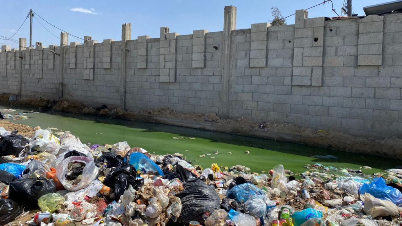In Gaza, 75% of solid waste is dumped, with no controls or sanitation services.
