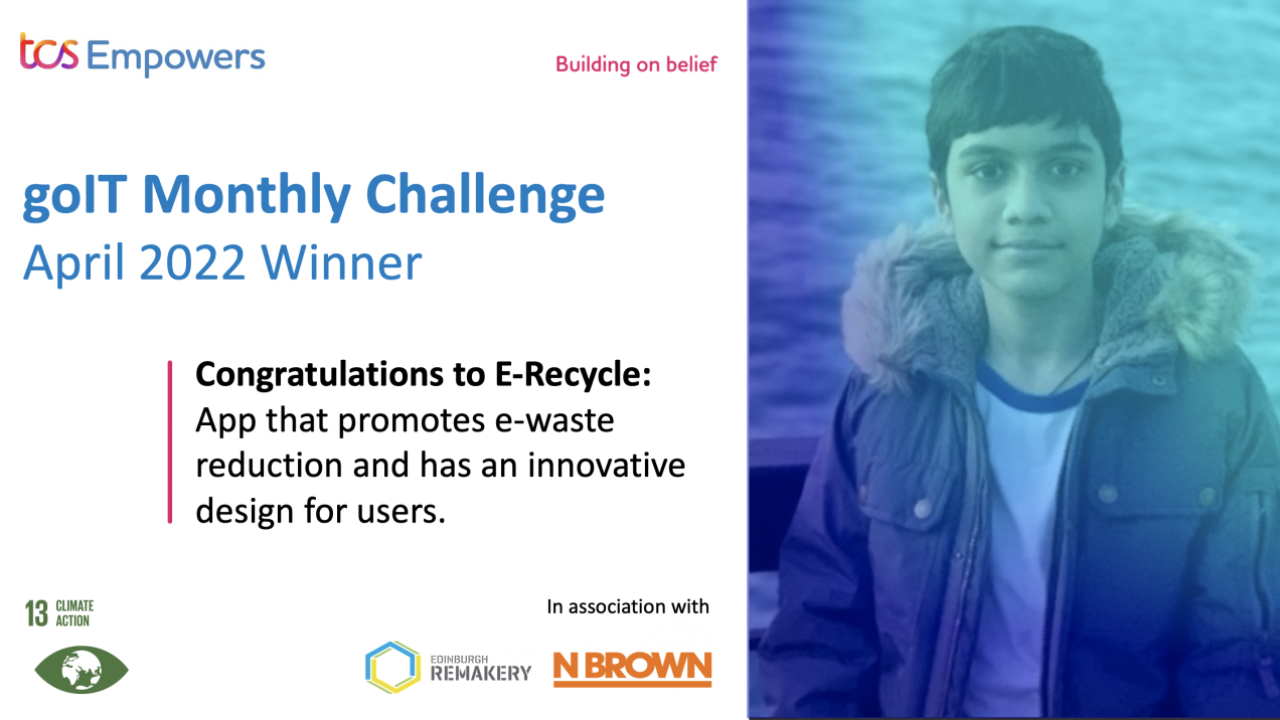 goIT Monthly Challenge April 2022 Winners: Congratulations to E-Recycle