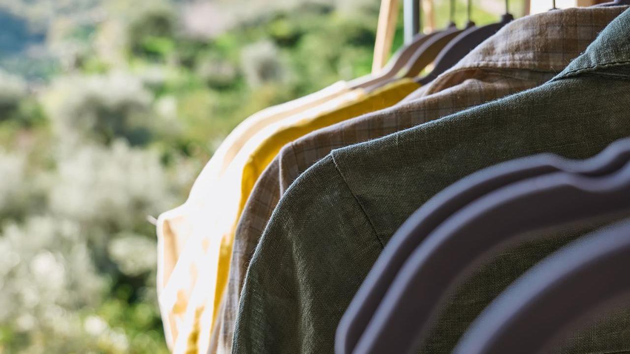 Clothes on a rack