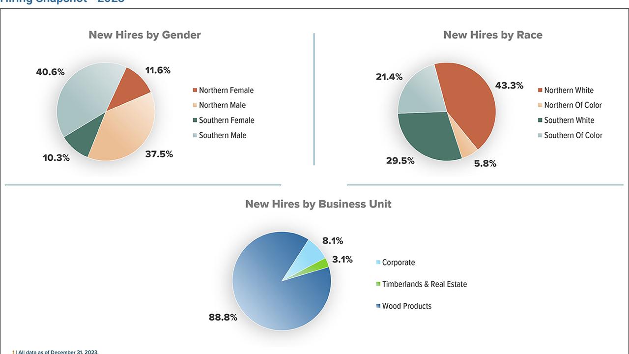 Info graphic pie charts "Hiring Snapshot 2023".