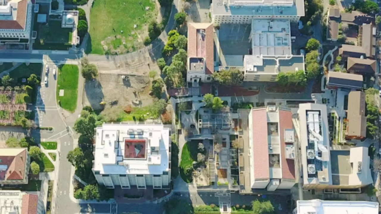 Aerial view of buildings
