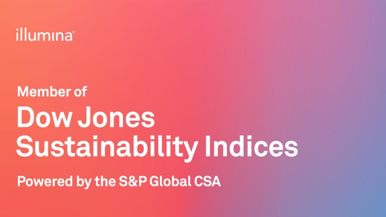 Illumina Member of Dow Jones Sustainability Indices