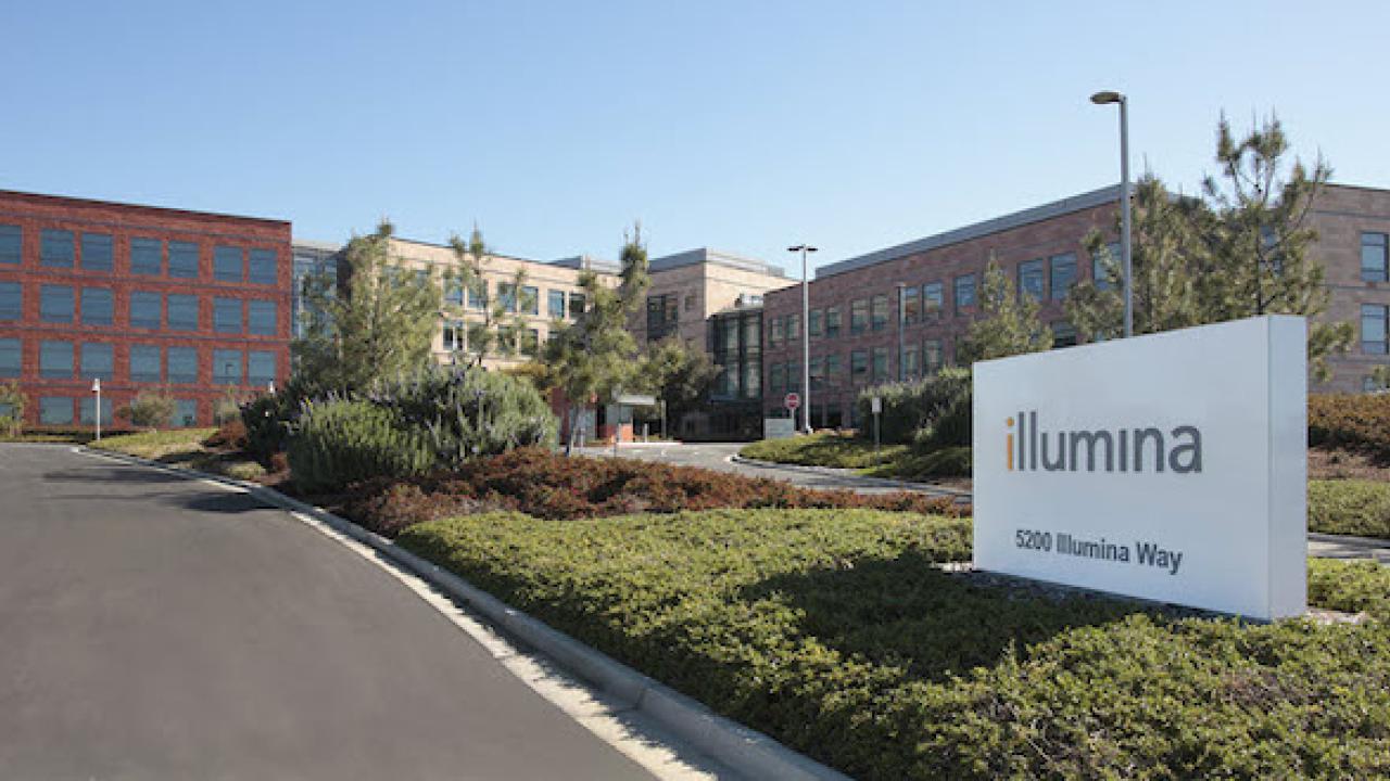 Illumina Campus in San Diego seen from the outside.