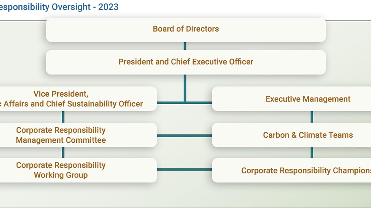 Infographic of Corporate Responsibility Oversight