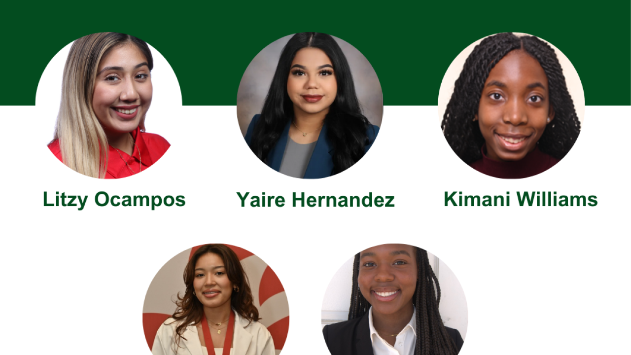 "Summer Intern Spotlight" with profiles of five students.