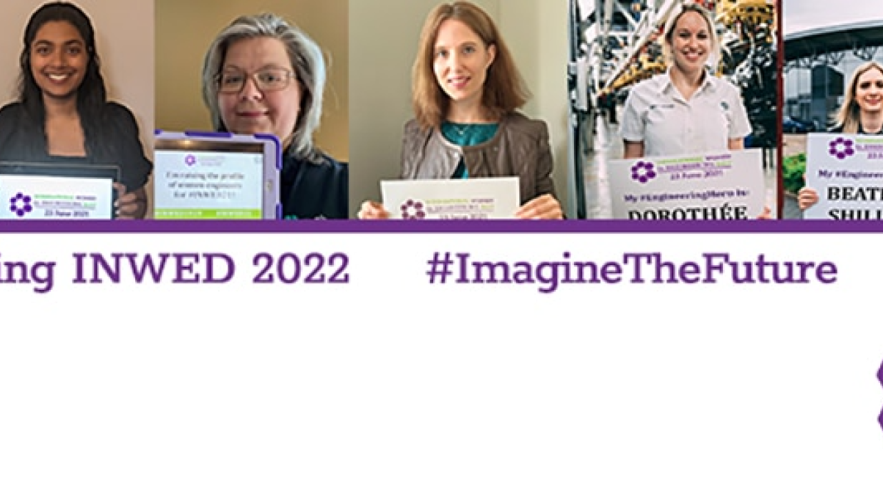 International Women in Engineering Day candids and logo