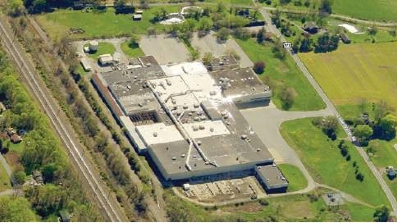 Birds eye view of new International Paper Plant