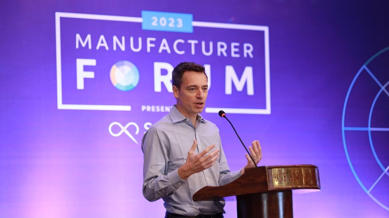 Jeremy Lardeau, vice president Higg Index at the SAC, at the Manufacturer Forum, Bangalore, India