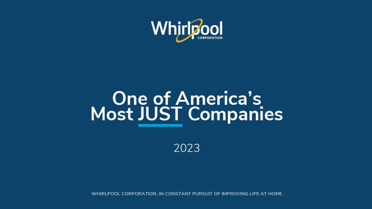 Logo and text: One of America's Most JUST Companies 2023