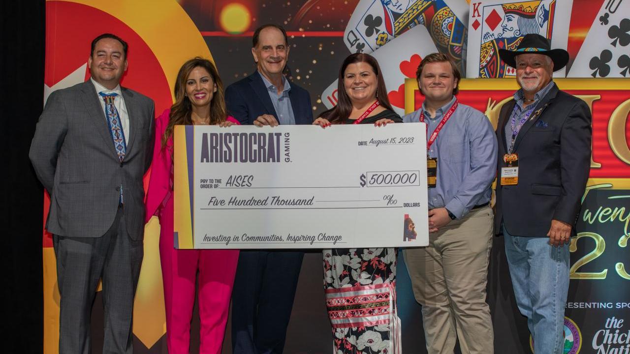Check Presentation for Aristocrat Gaming Donation