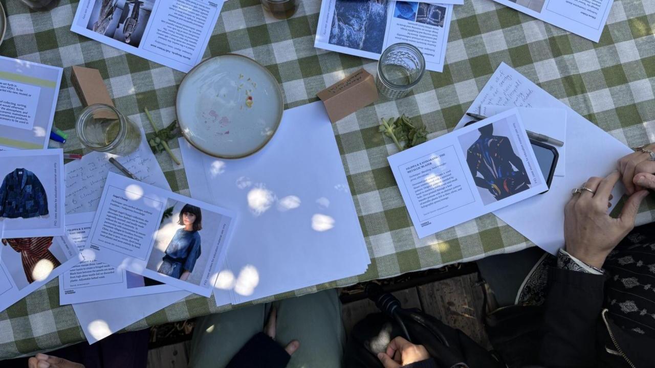 Informational flyers on table