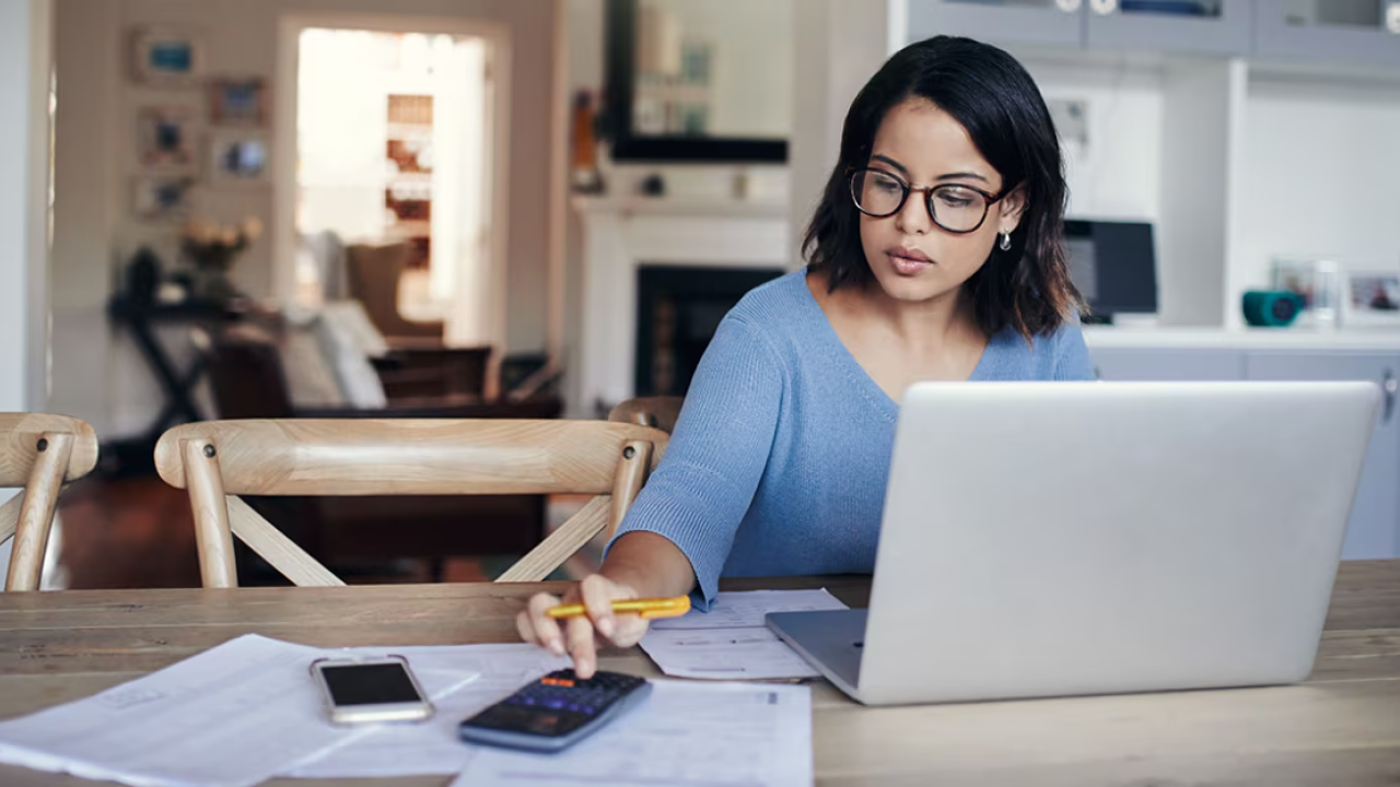 person doing taxes