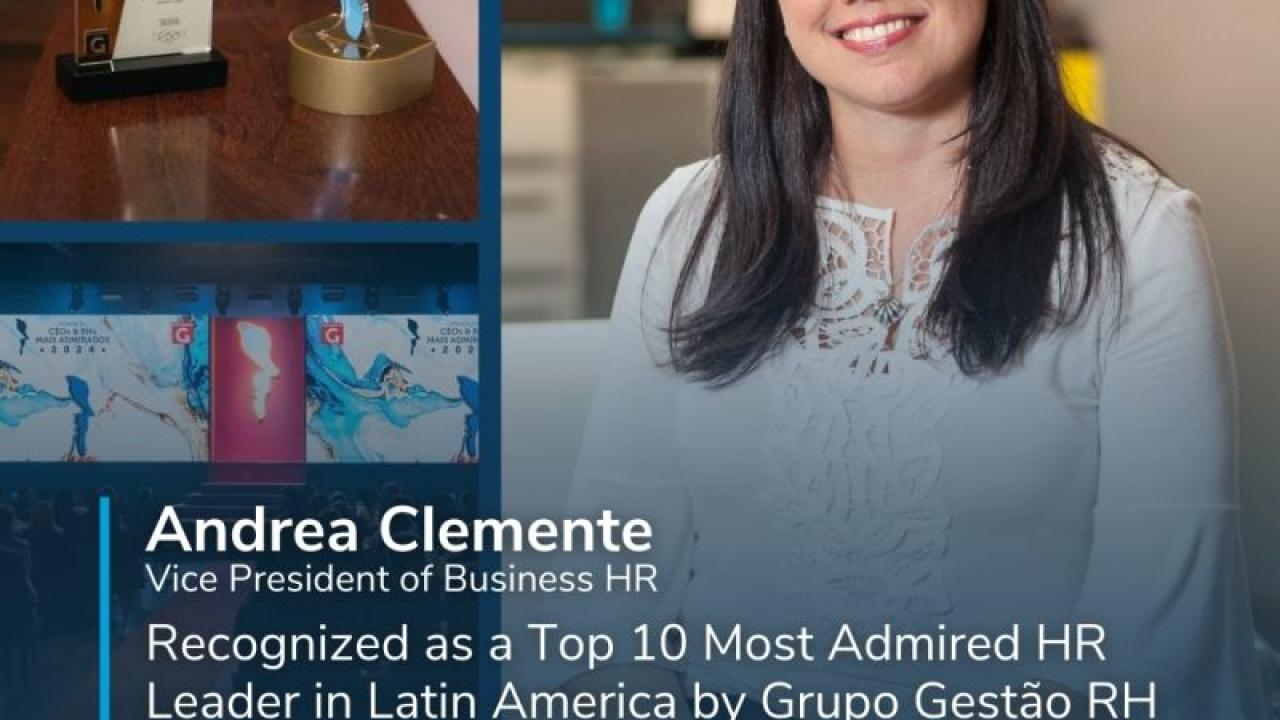 Andrea Clemente, Vice President of Business HR recognized as a top 10 Most Admired HR Leader in Latin America by Grupo Gestao RH