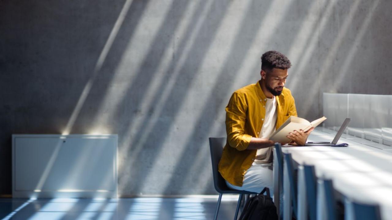Person studying