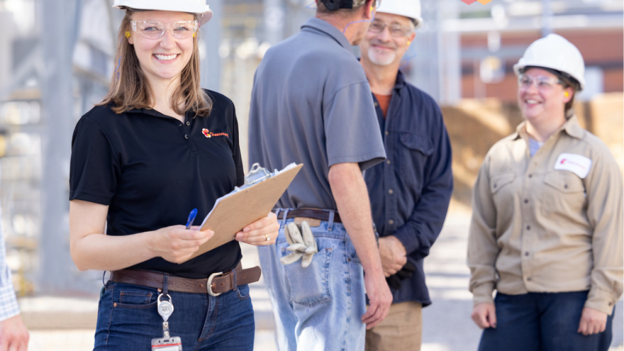 people meeting at a worksite