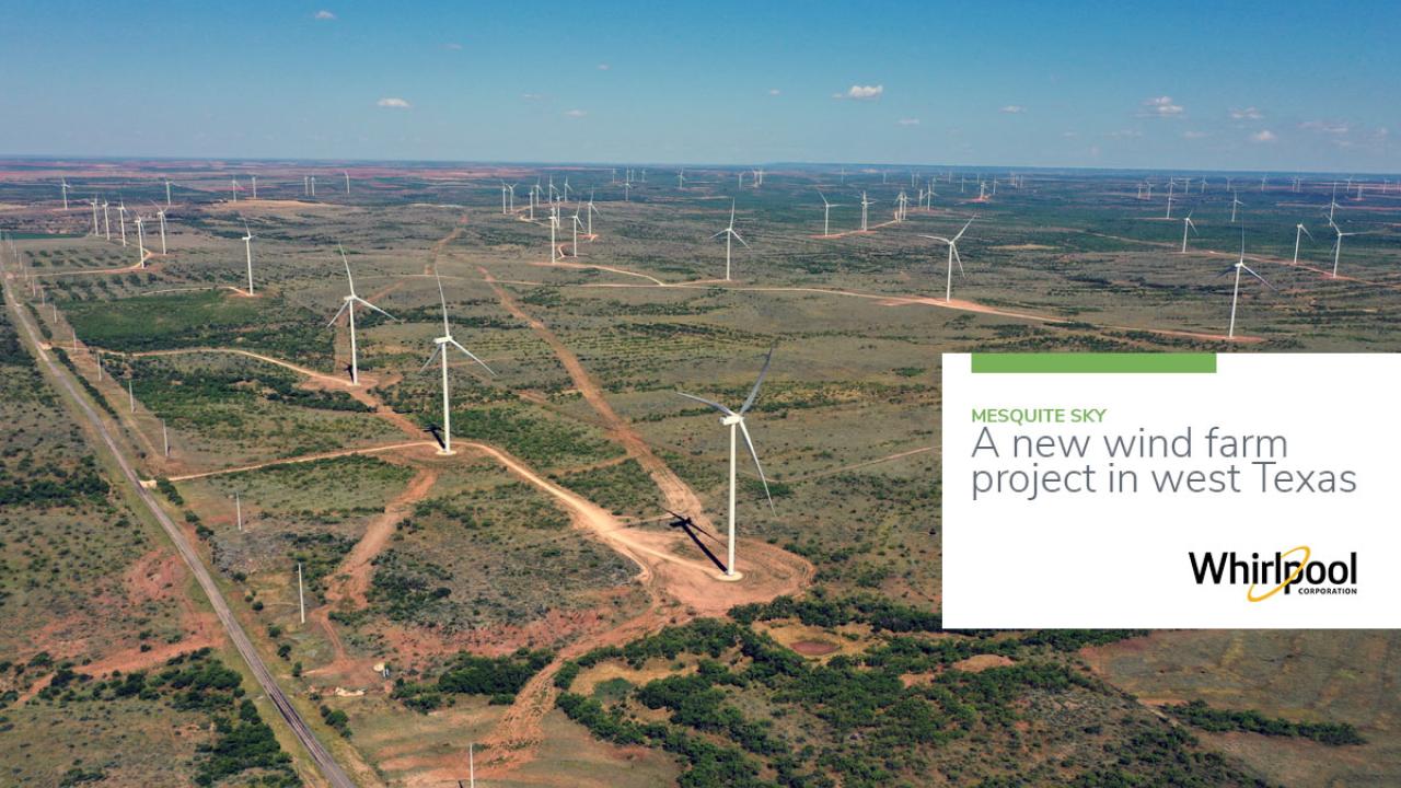 aerial view of wind farm