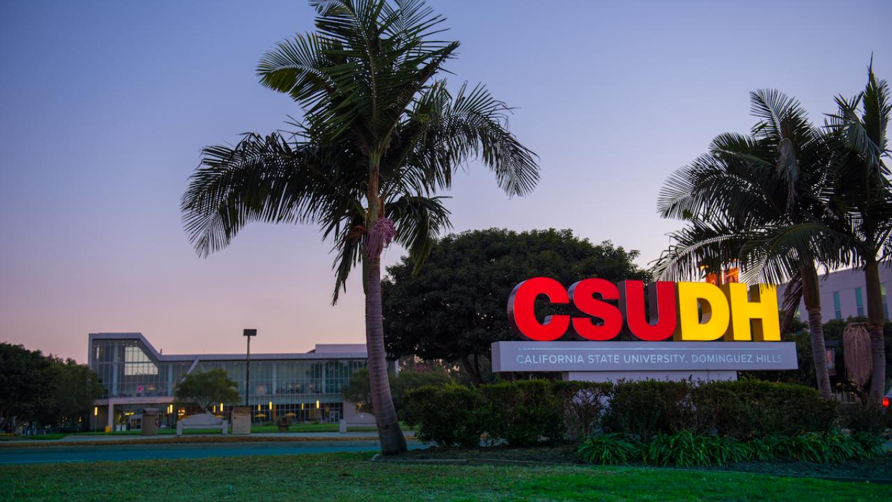 external view of the campus at dawn