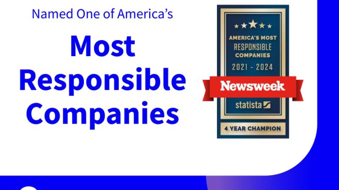 Newsweek Most Responsible Companies award badge