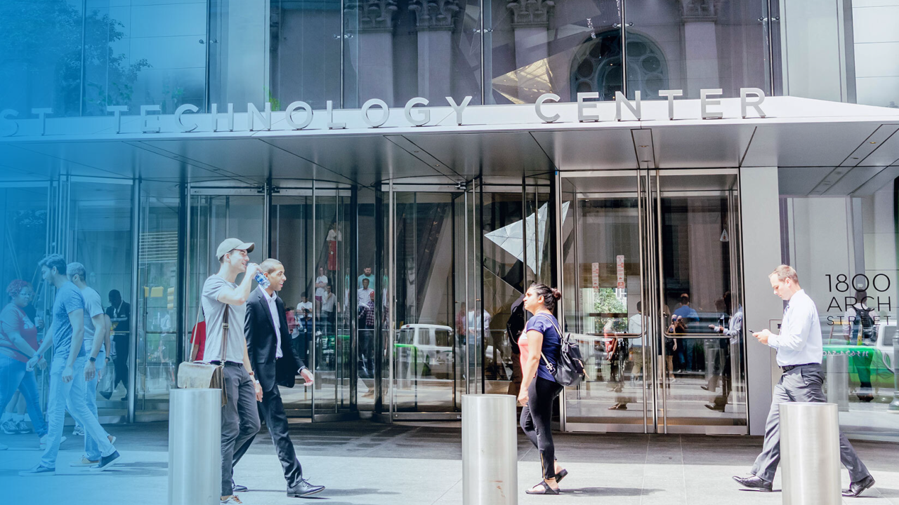 Outside Comcast Technology Center