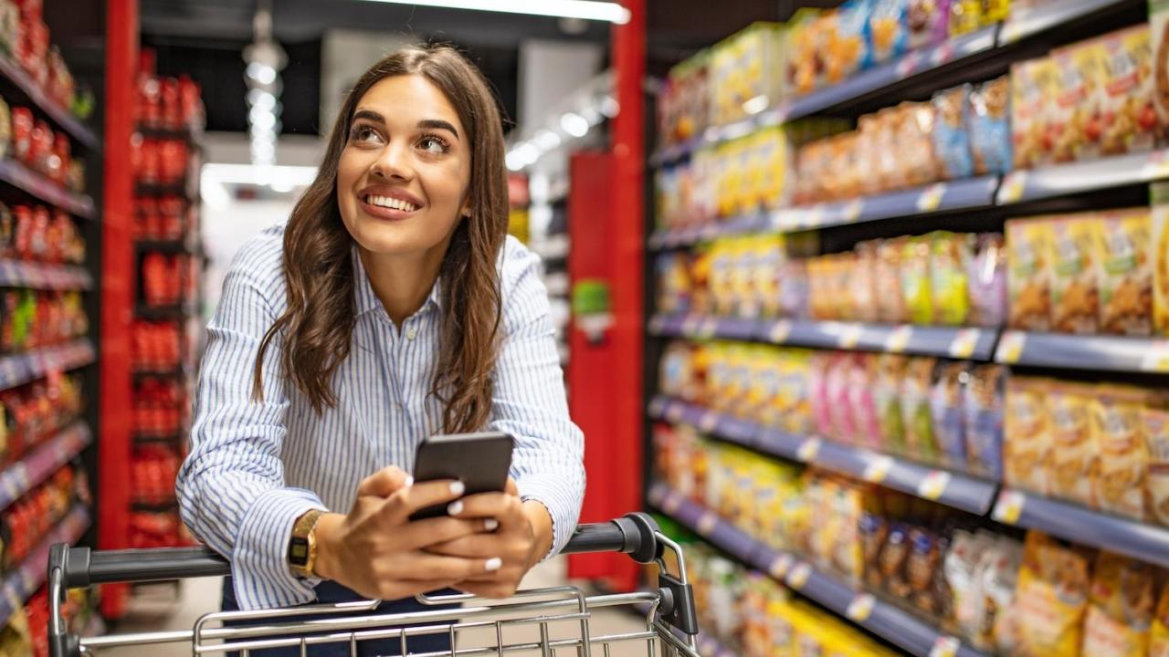 person shopping at a supermarket