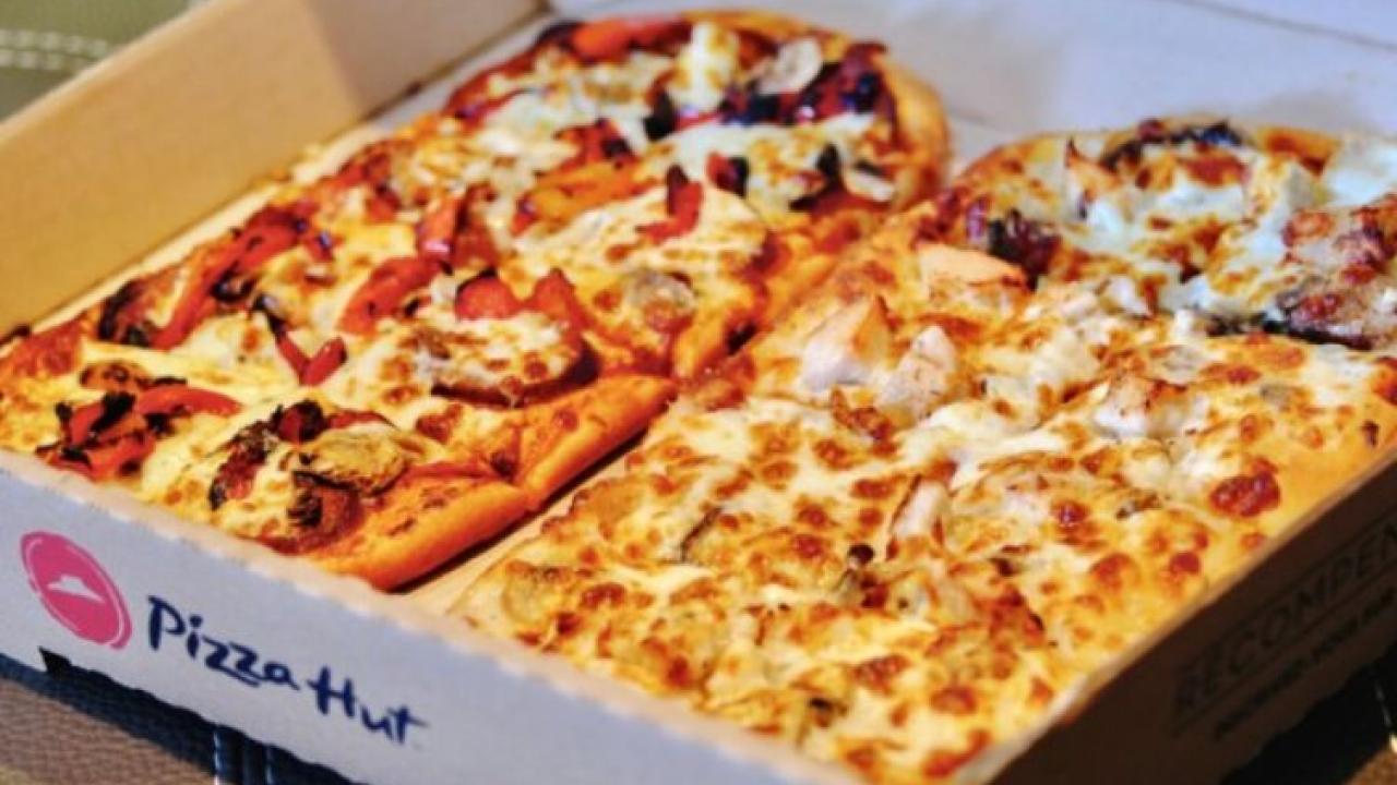 Pizza Hut pizza. 