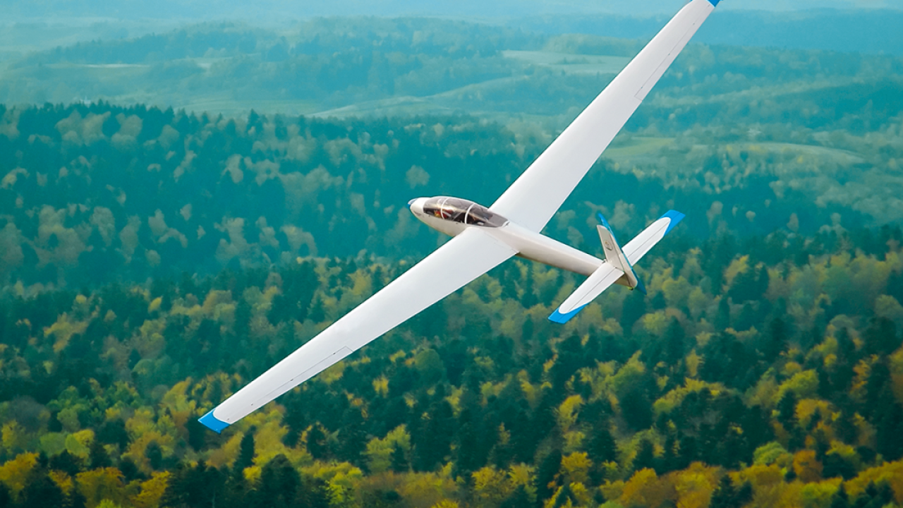 Plane flying