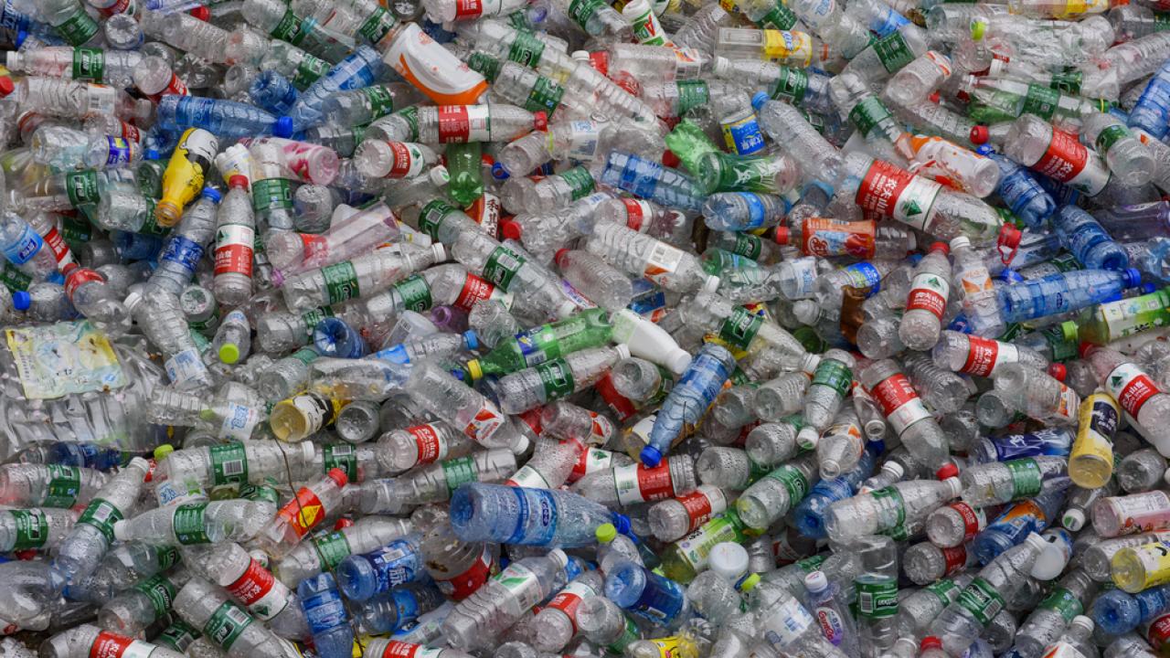 Plastic garbage in Zhangjiajie, China