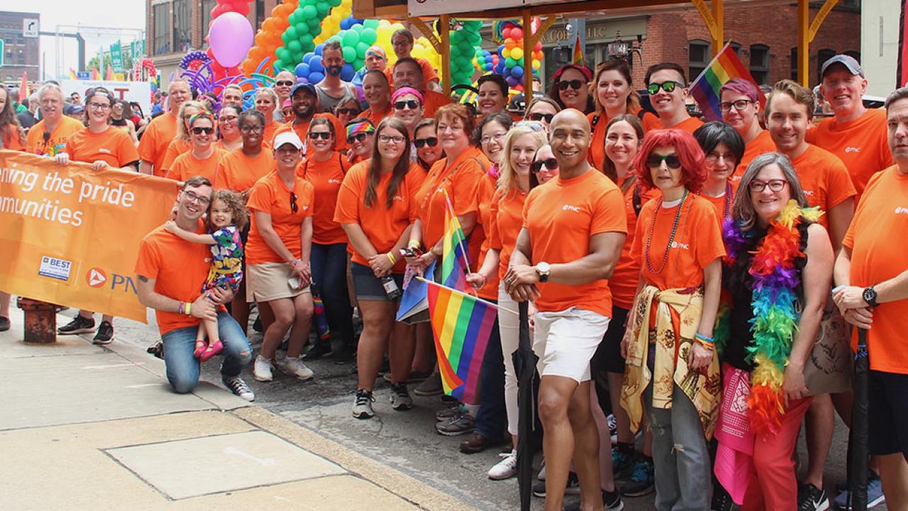 PNC Bank employees celebrate Pride in 2018