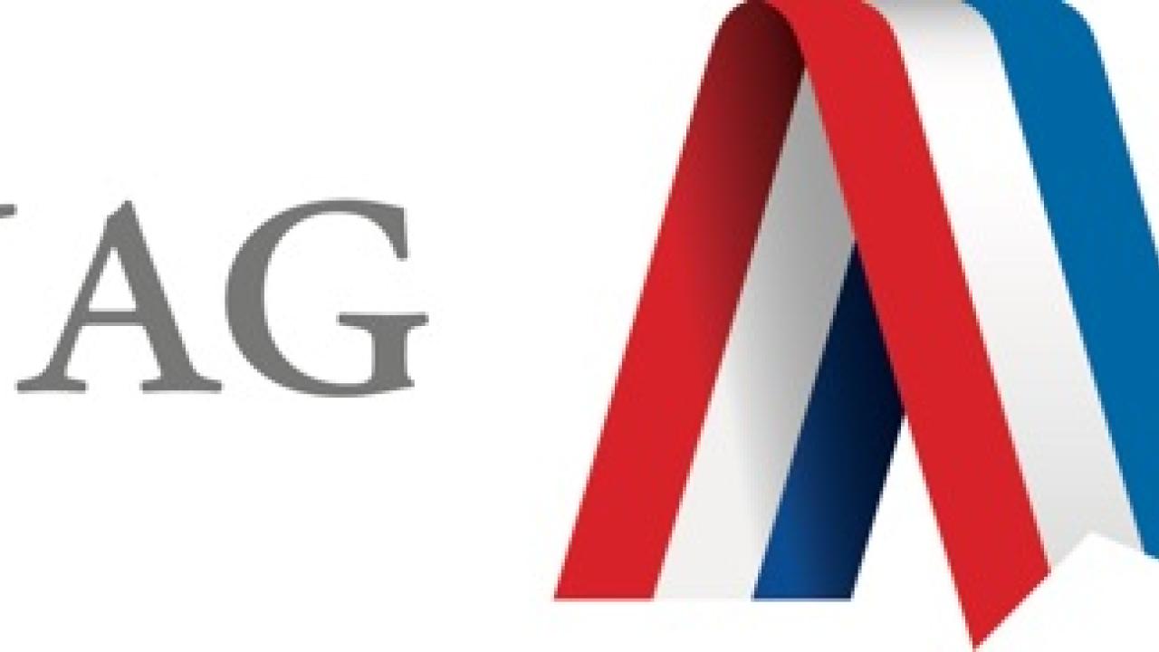JAG (Jobs for America's Graduates) logo with red, white and blue ribbon.
