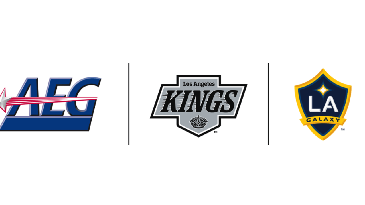 AEG, LA Galaxy and Los Angele s Kings logos