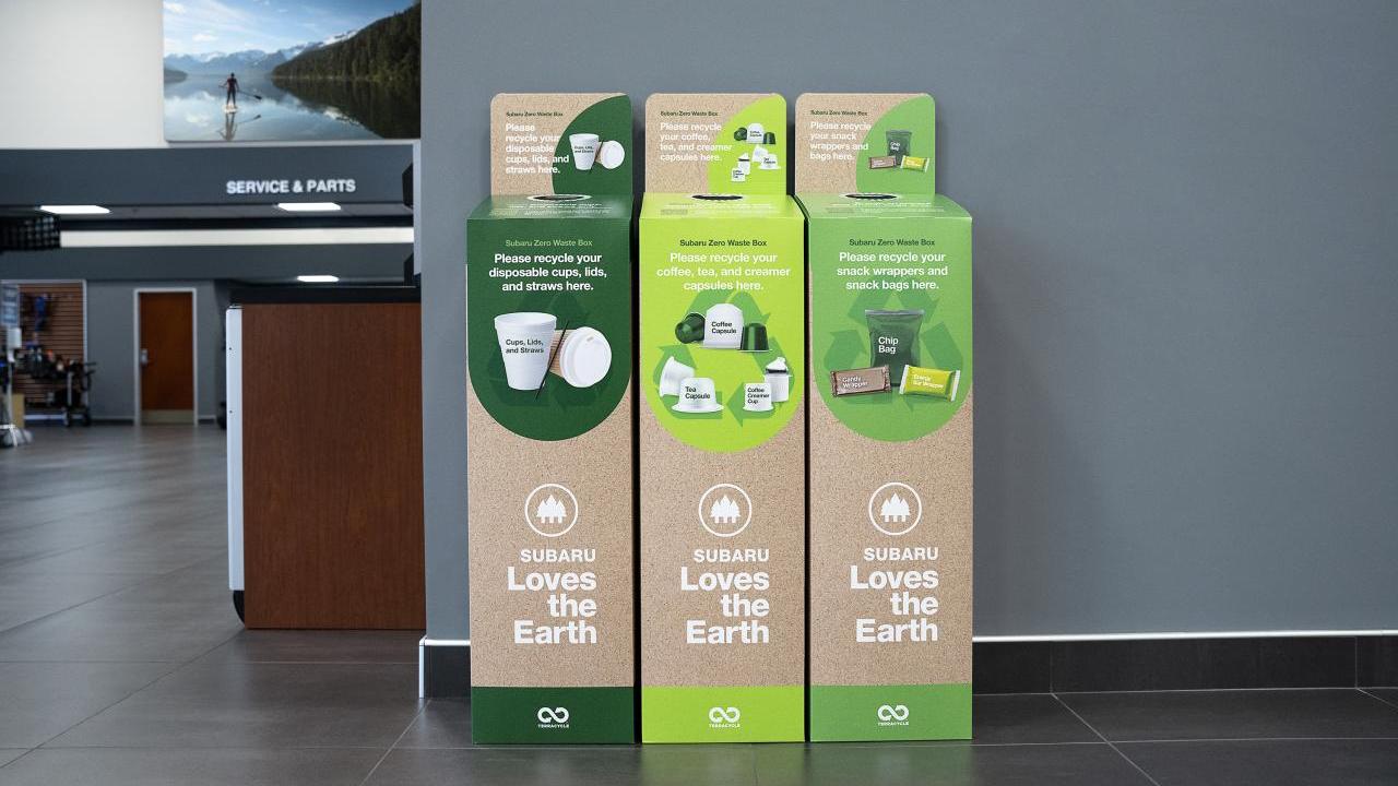 recycling bins