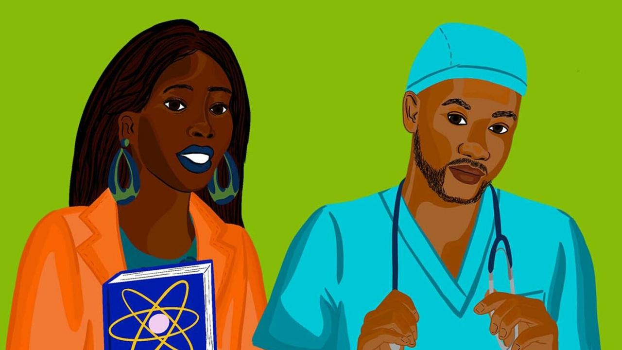 drawing of two people